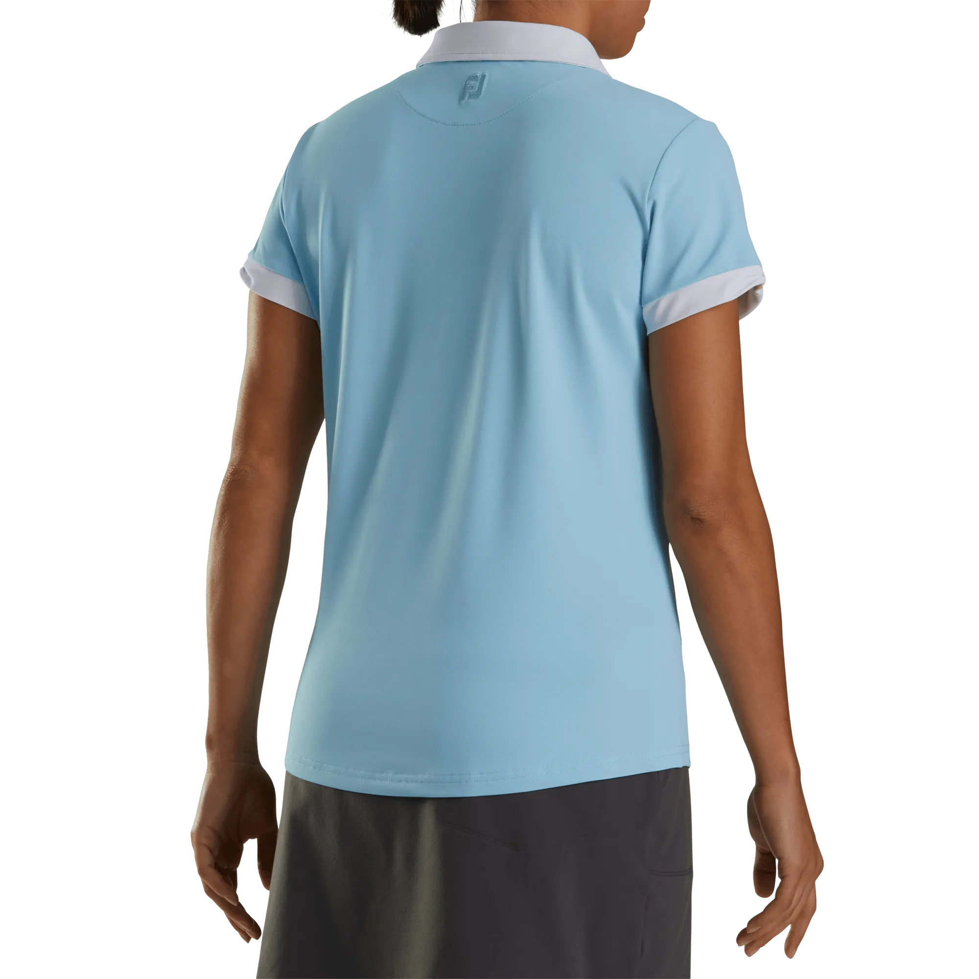 2023 FootJoy Womens Short Sleeve Color Block Polo - Blue