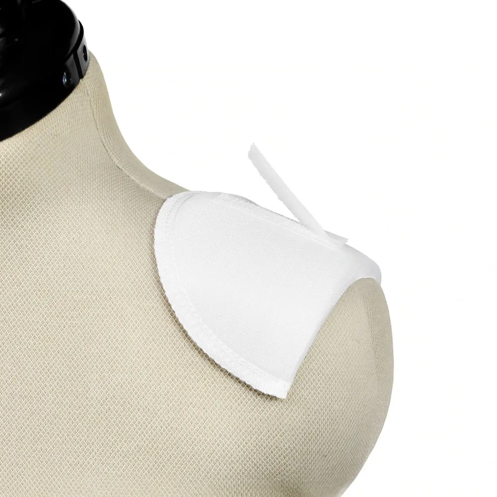 3/8" Covered Set-In Shoulder Pads - White