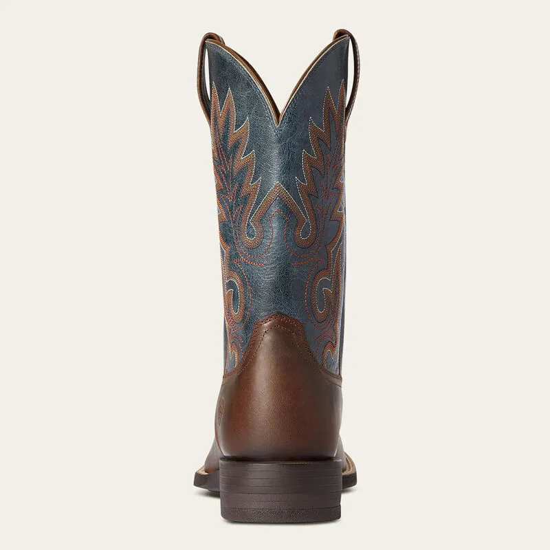 ARIAT MEN’S LAYTON WESTERN BOOTS | WEATHERED CHESTNUT/ RAIL BLUE