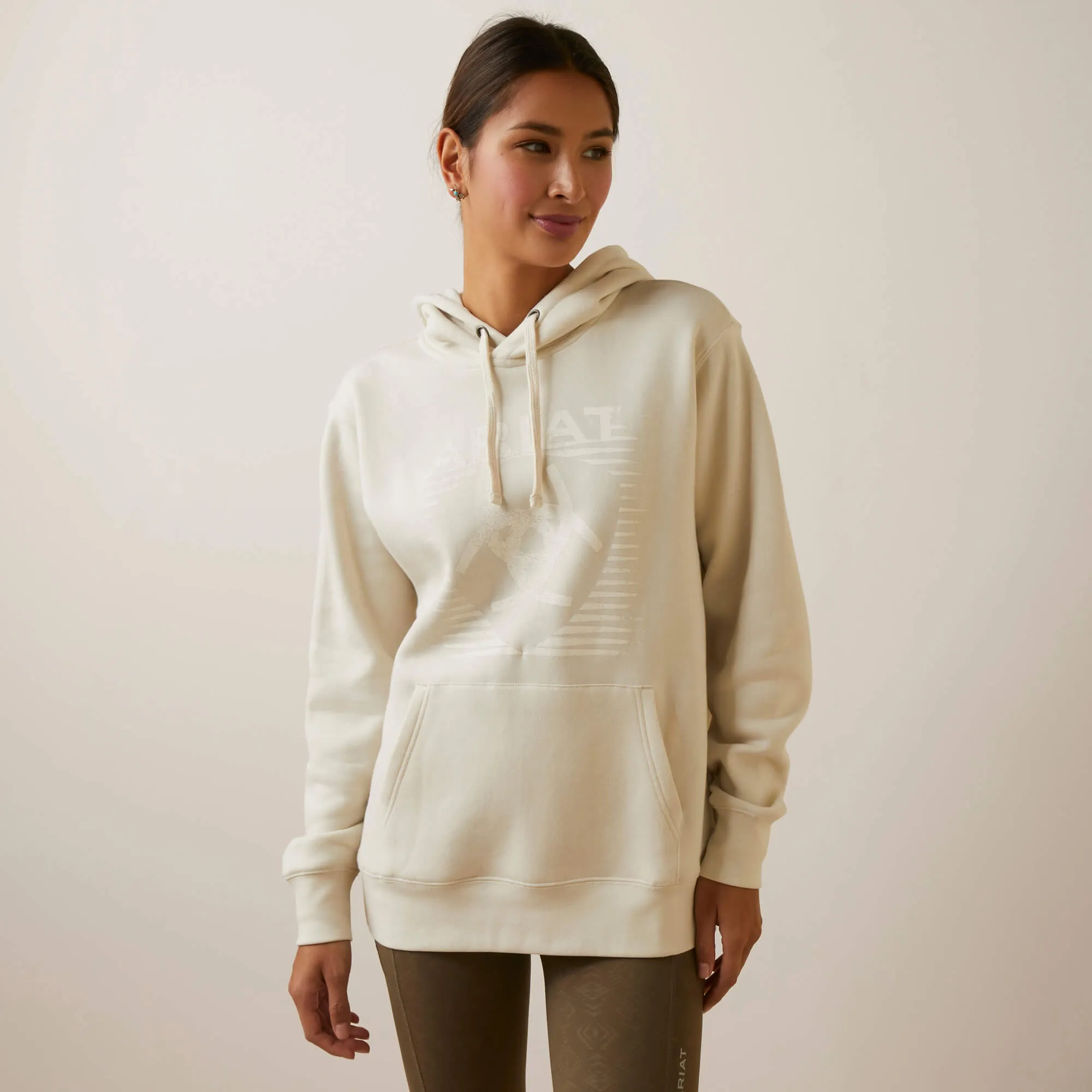 Ariat Women's REAL White Onyx Fading Lines Hoodie