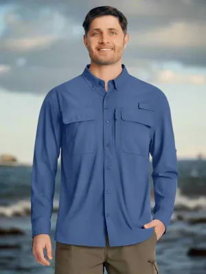 Ashore Shop UPF 50  Sun Protection Fishermen Shirts Men's Quick Dry Long Sleeve Shirts