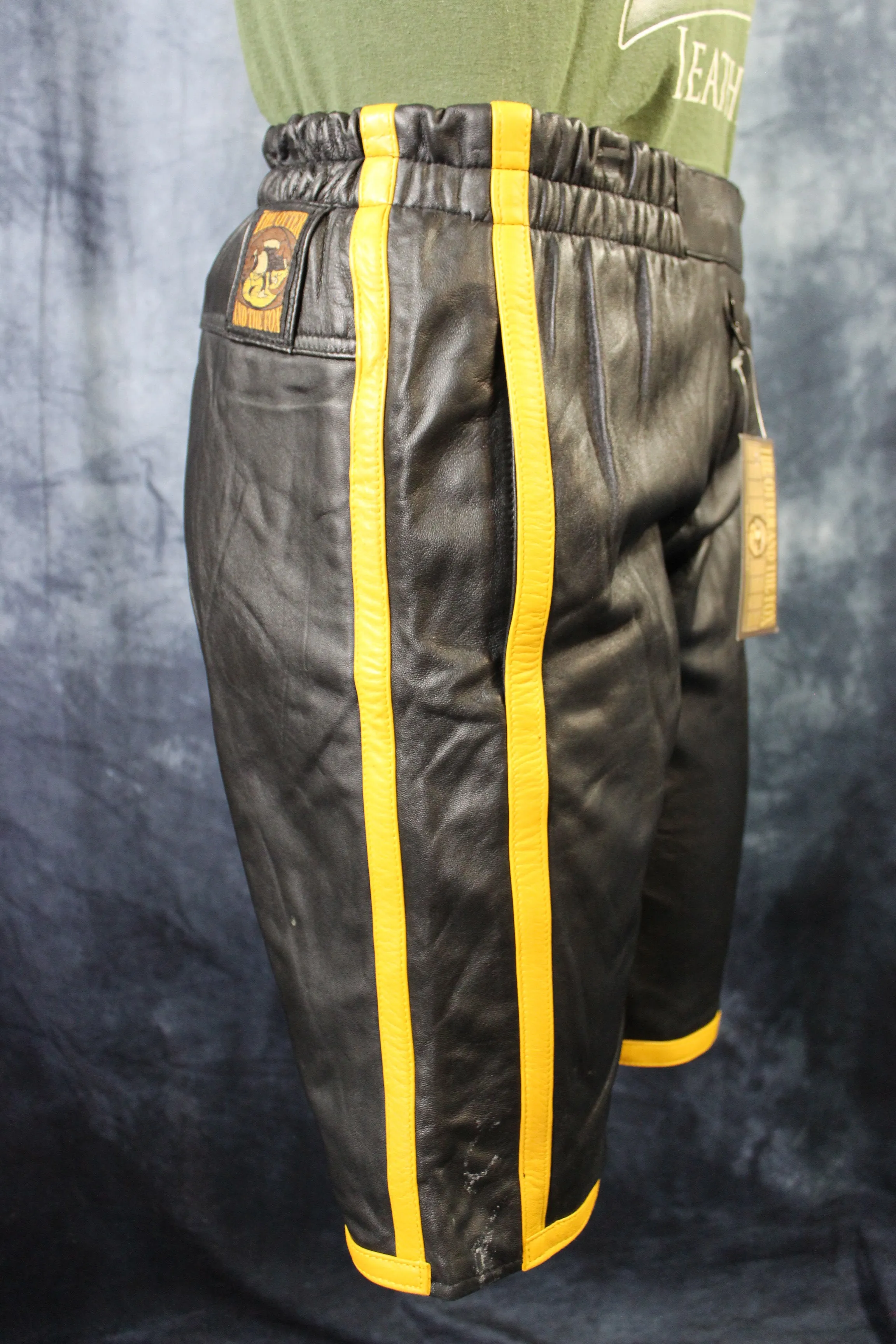 Basketball Shorts in Black and Mustard Yellow