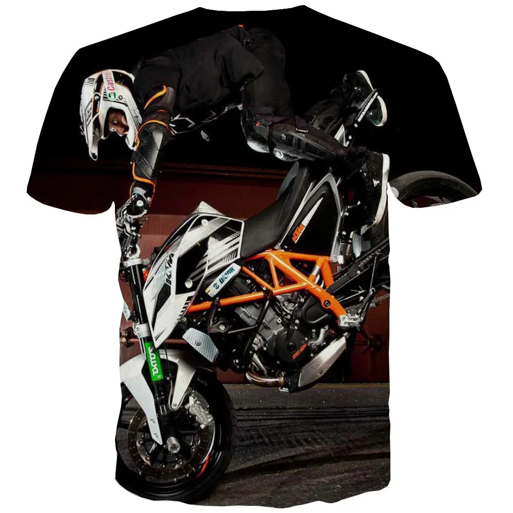 Bicycle T shirts Men Metal Tshirt Anime City T shirts Funny Psychedelic T-shirts 3d