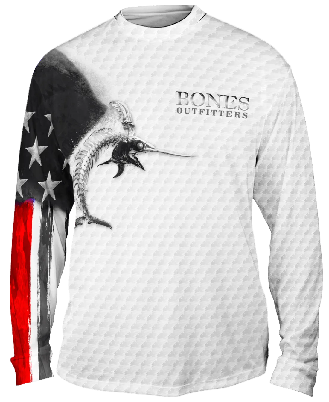 Billfish Stars & Stripes Active Duty Long Sleeve Big & Tall