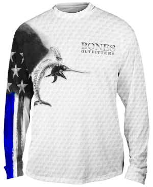 Billfish Stars & Stripes Active Duty Long Sleeve Big & Tall