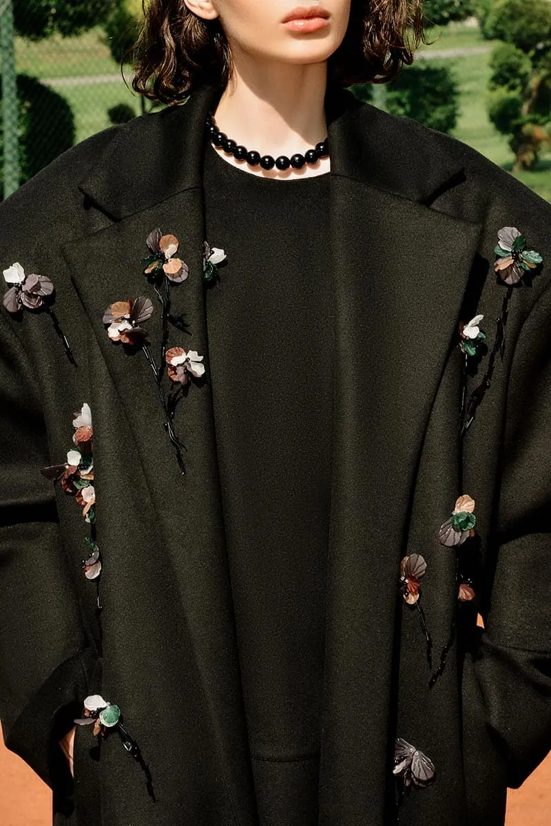 BLACK BOUQUET COAT