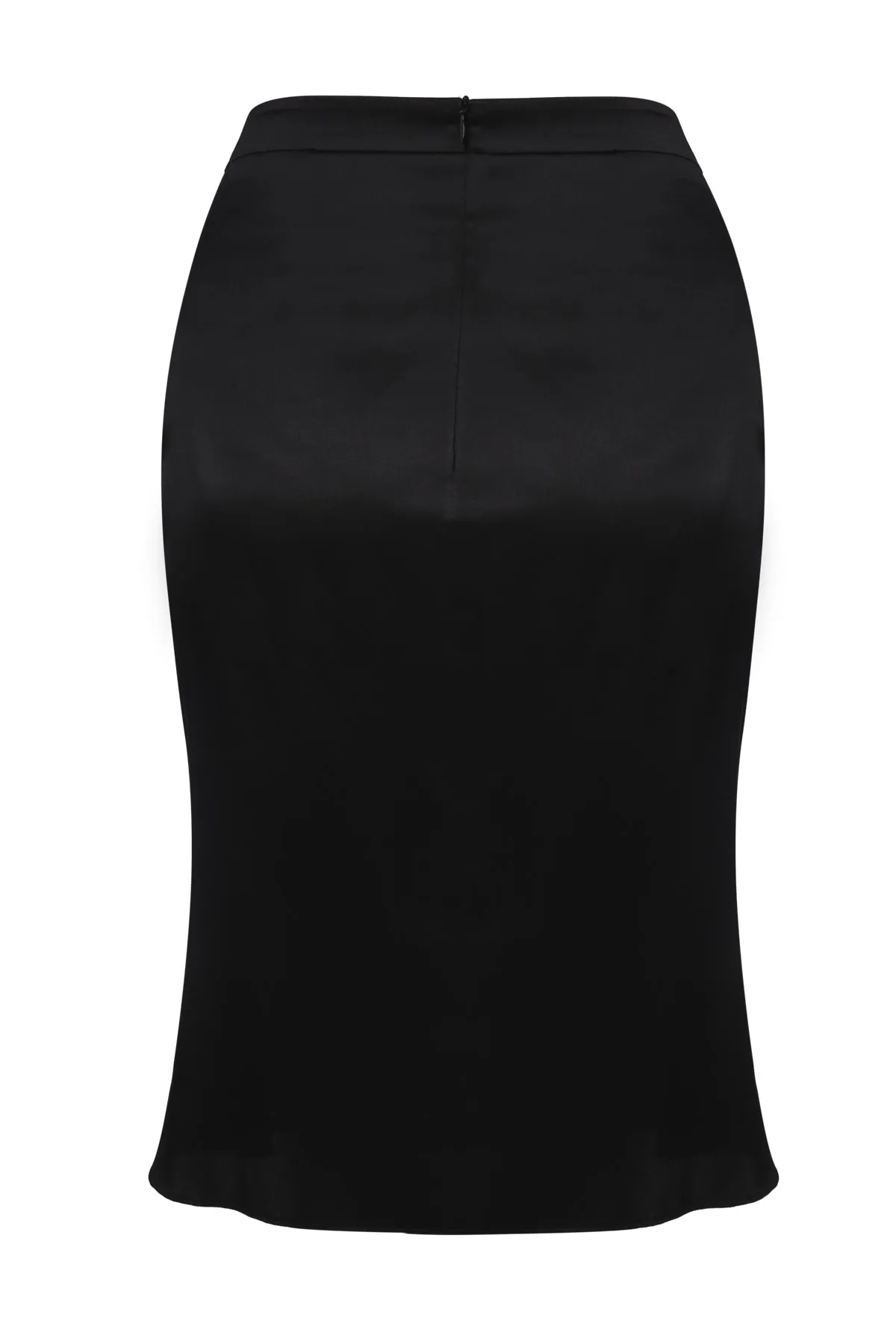 Black Pure Silk Audrey Women's Skirt