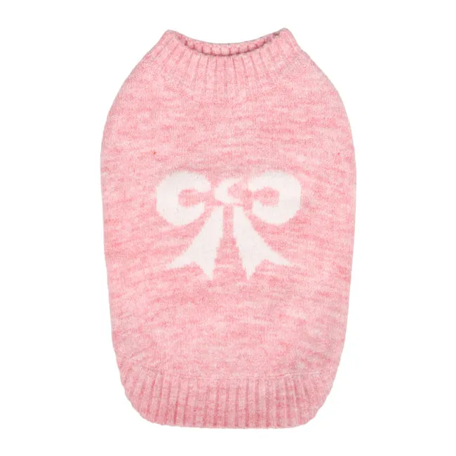 blooming ribbon sweater - pink