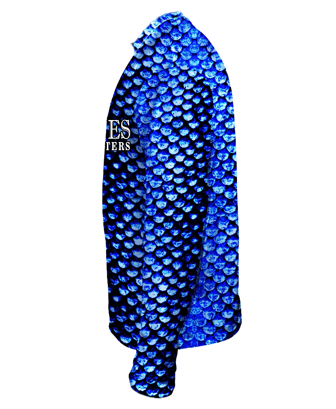 Bold Aqua Scales Long Sleeve Big & Tall