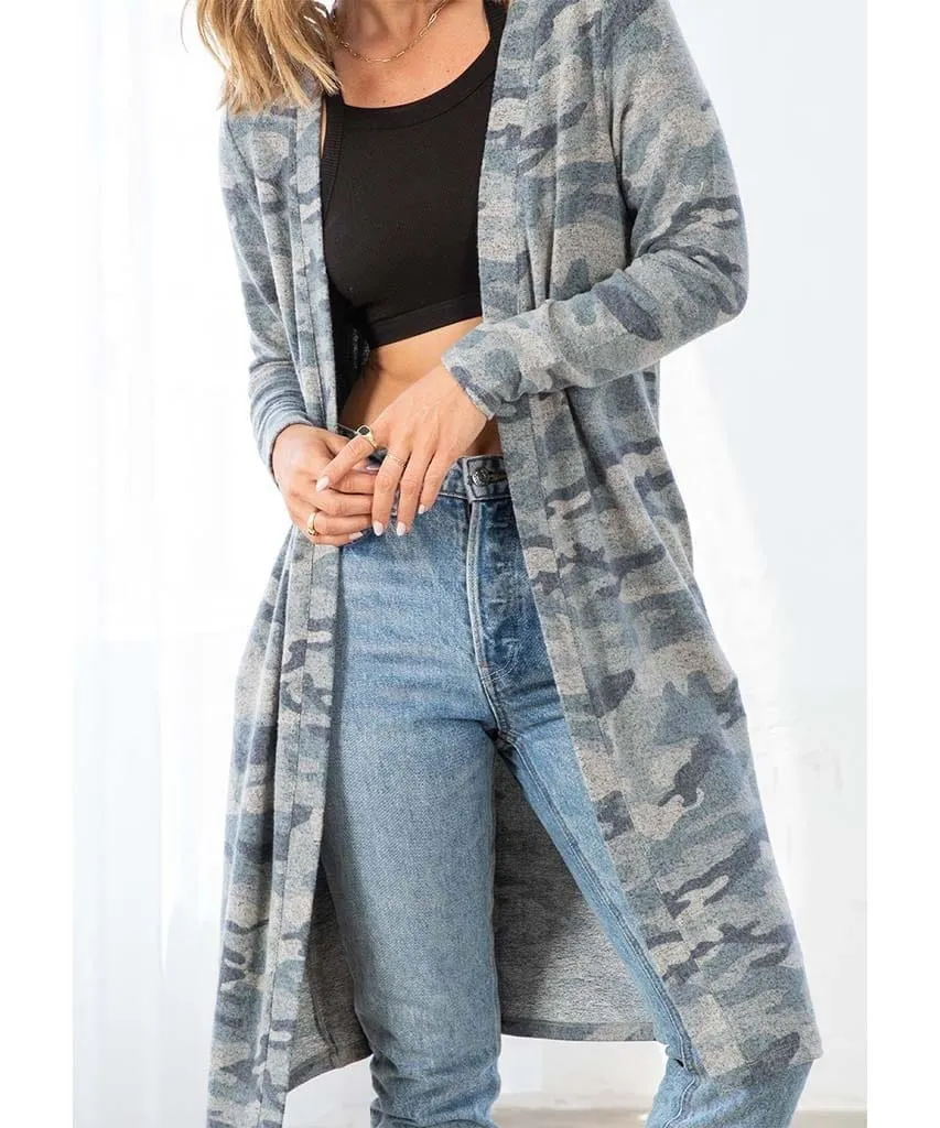 Camo Fuzzy Cardi