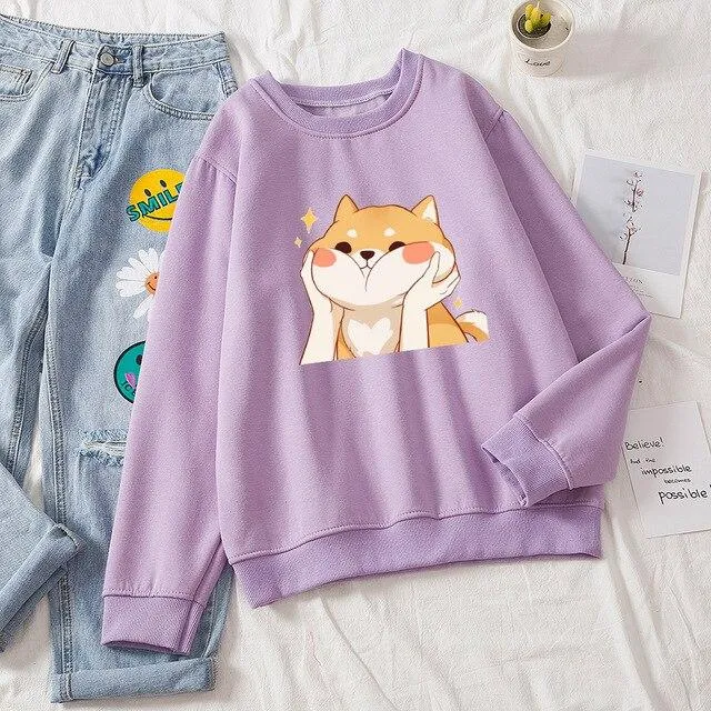 Chubby Shiba Cheeks Pullover Sweater