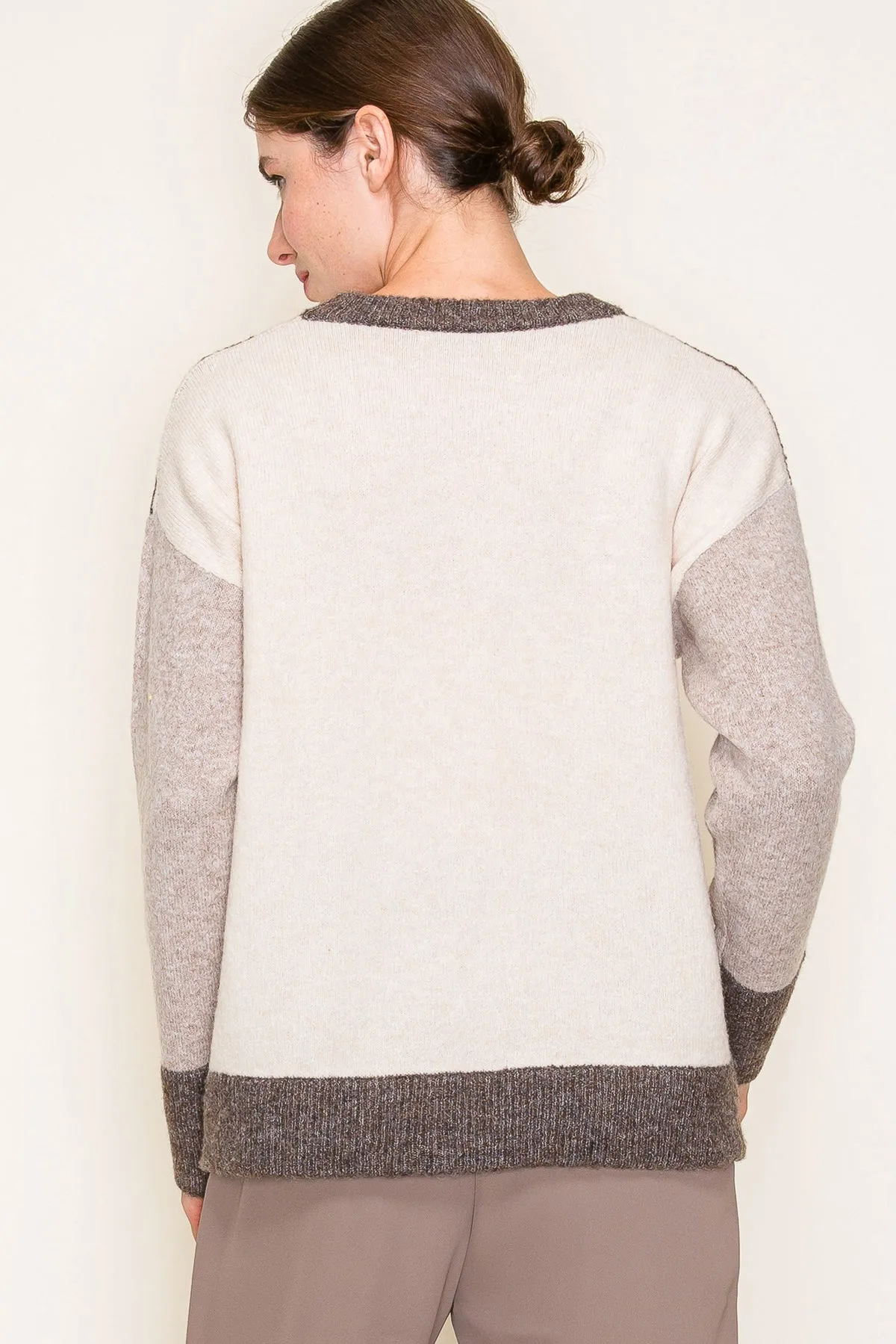 Colorblock Line Contrast Sweaters - 2 Colors!