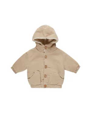 Corduroy Hooded Jacket - Latte