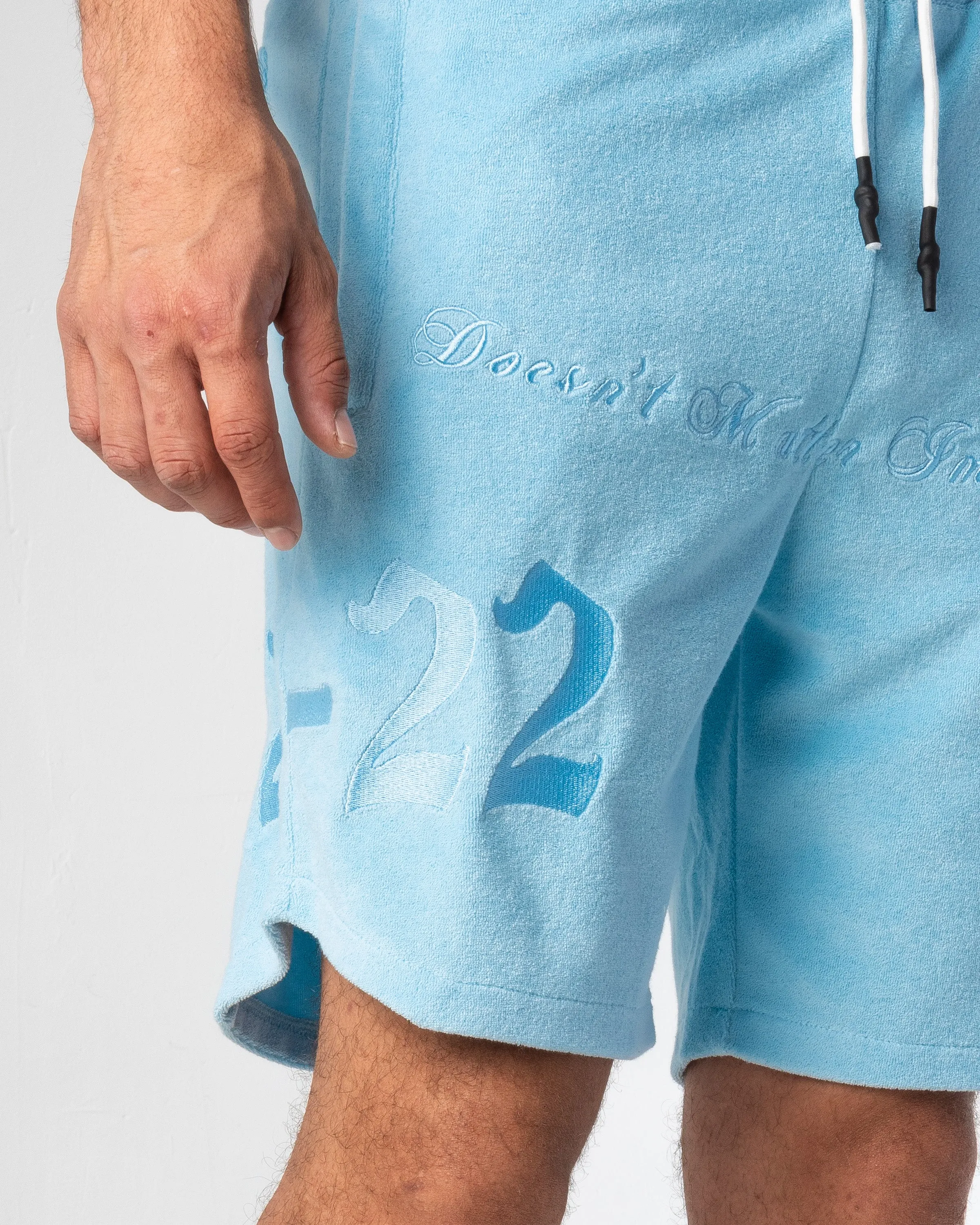 DOESN'T MATTER I'M LOADED SHORTS (BABY BLUE)