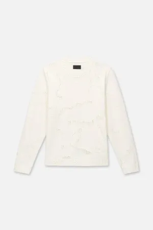 ETHAN SWEATER | WHITE CRACKING