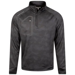 Forge Brushstroke Camo Performance Quarter Zip Black - AW23