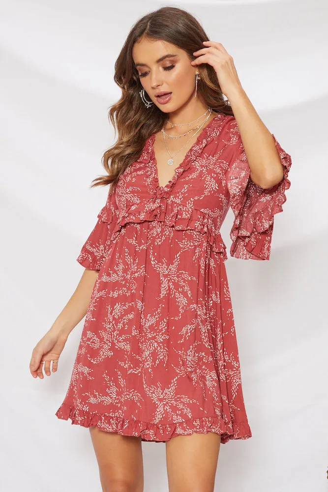 Fun In The Field Dress Rose