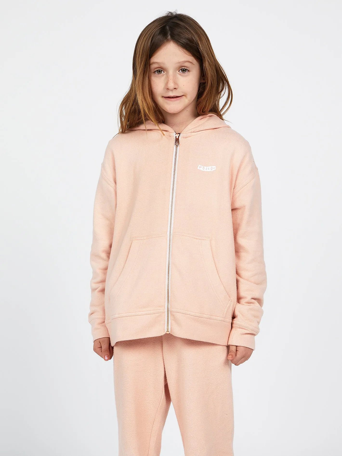 Girls Lived In Lounge Zip Up Hoodie - Hazey Pink