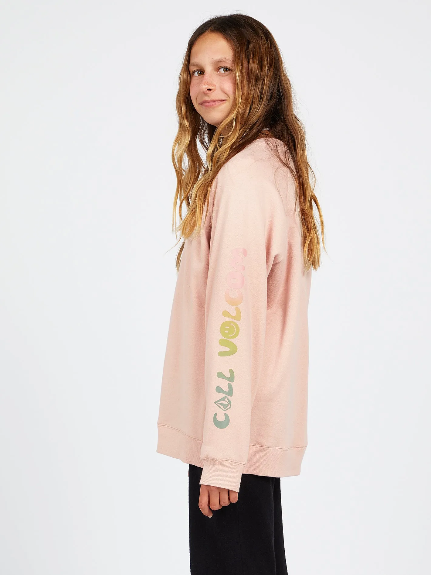 Girls Truly Stokin Boyfriend Sweatshirt - Hazey Pink