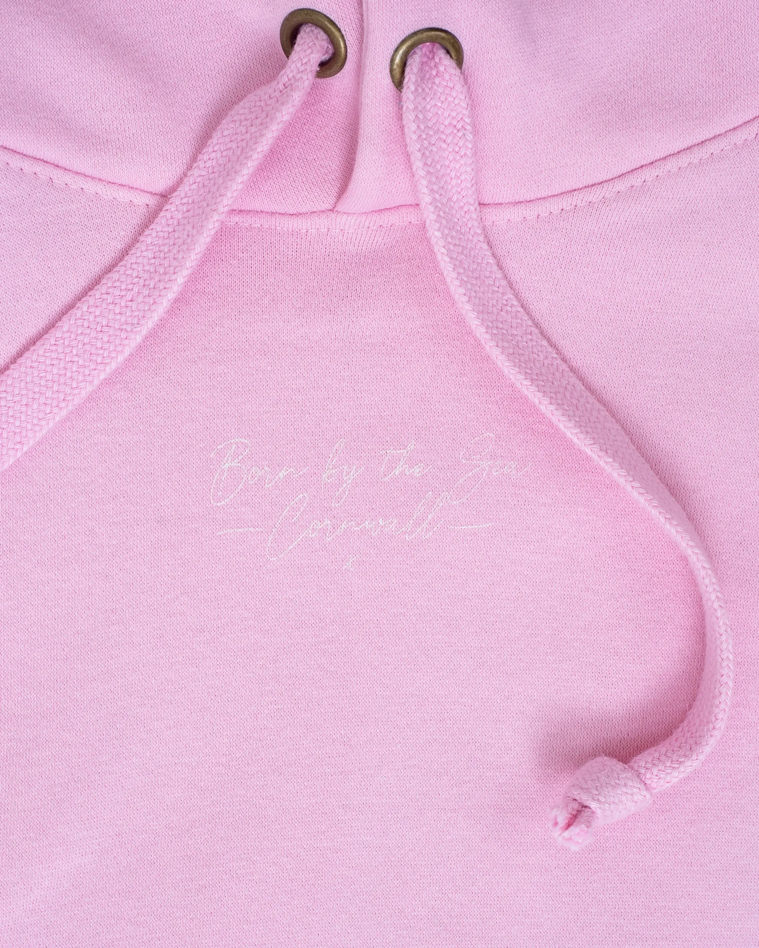 Girls Turtle Hoodie in Baby Pink