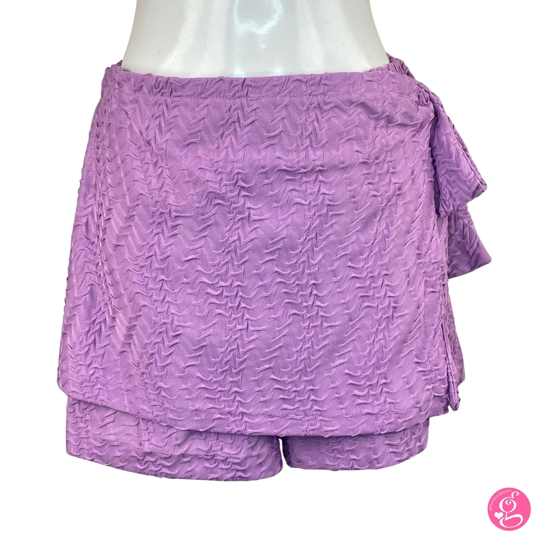 Herringbone Puff Skort