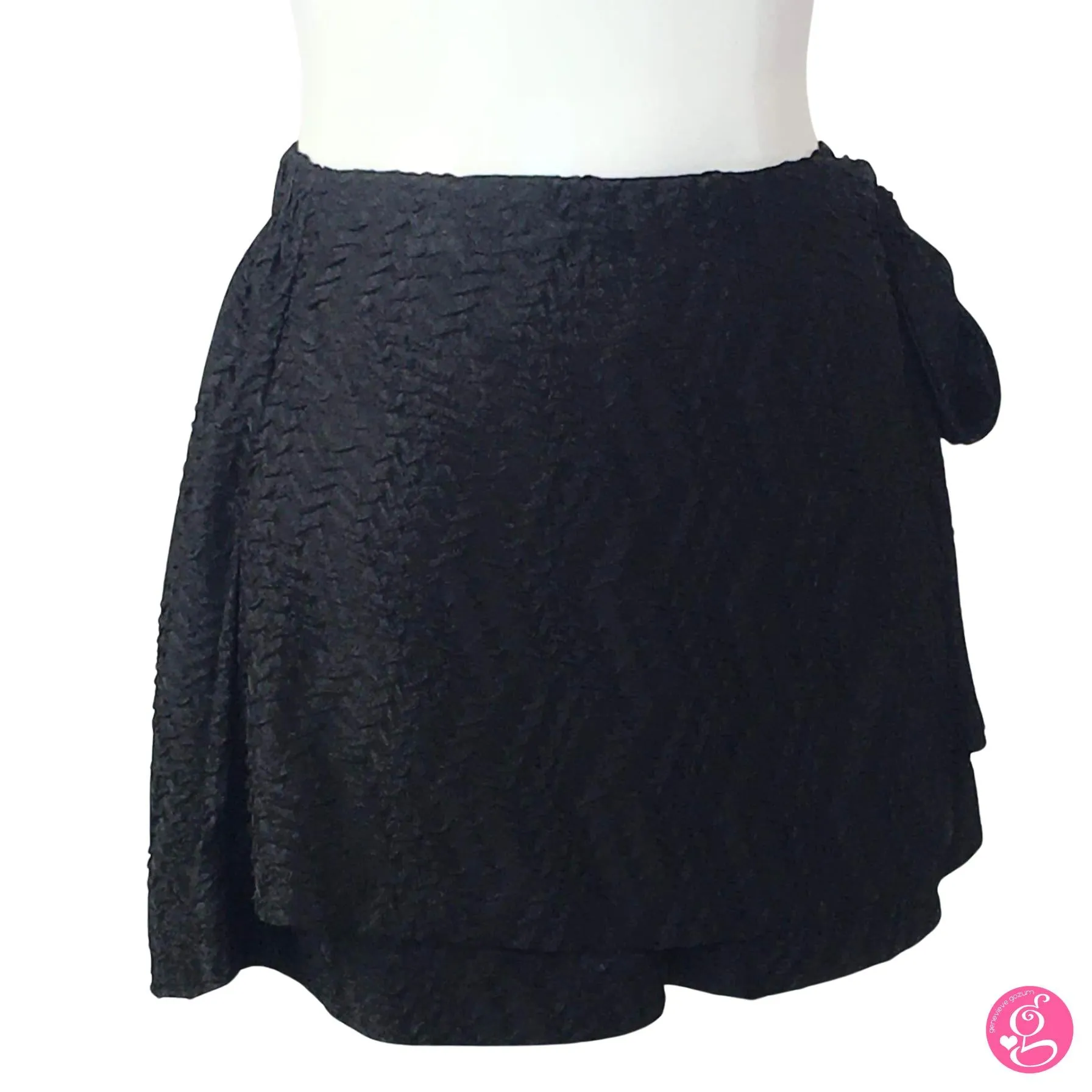 Herringbone Puff Skort