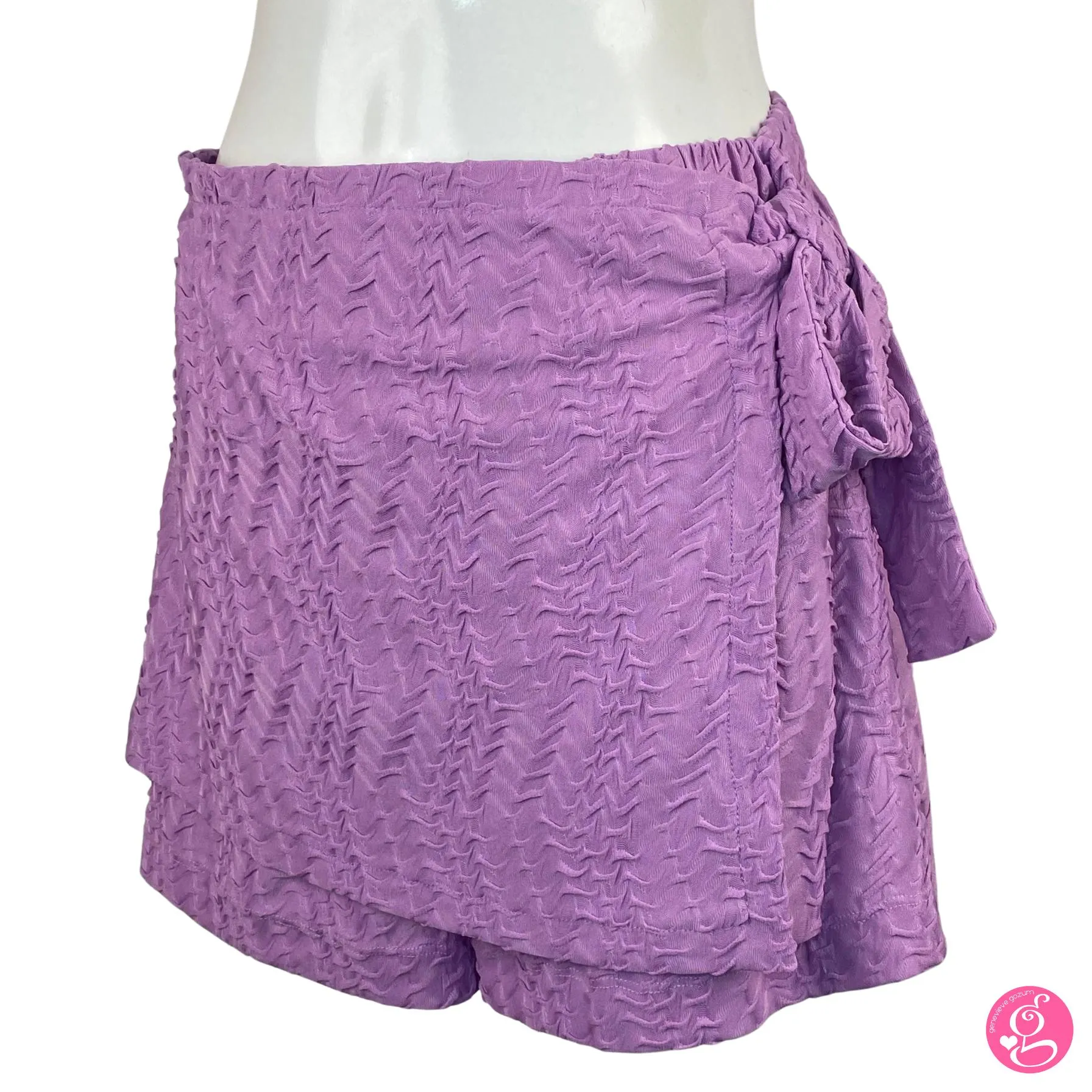 Herringbone Puff Skort