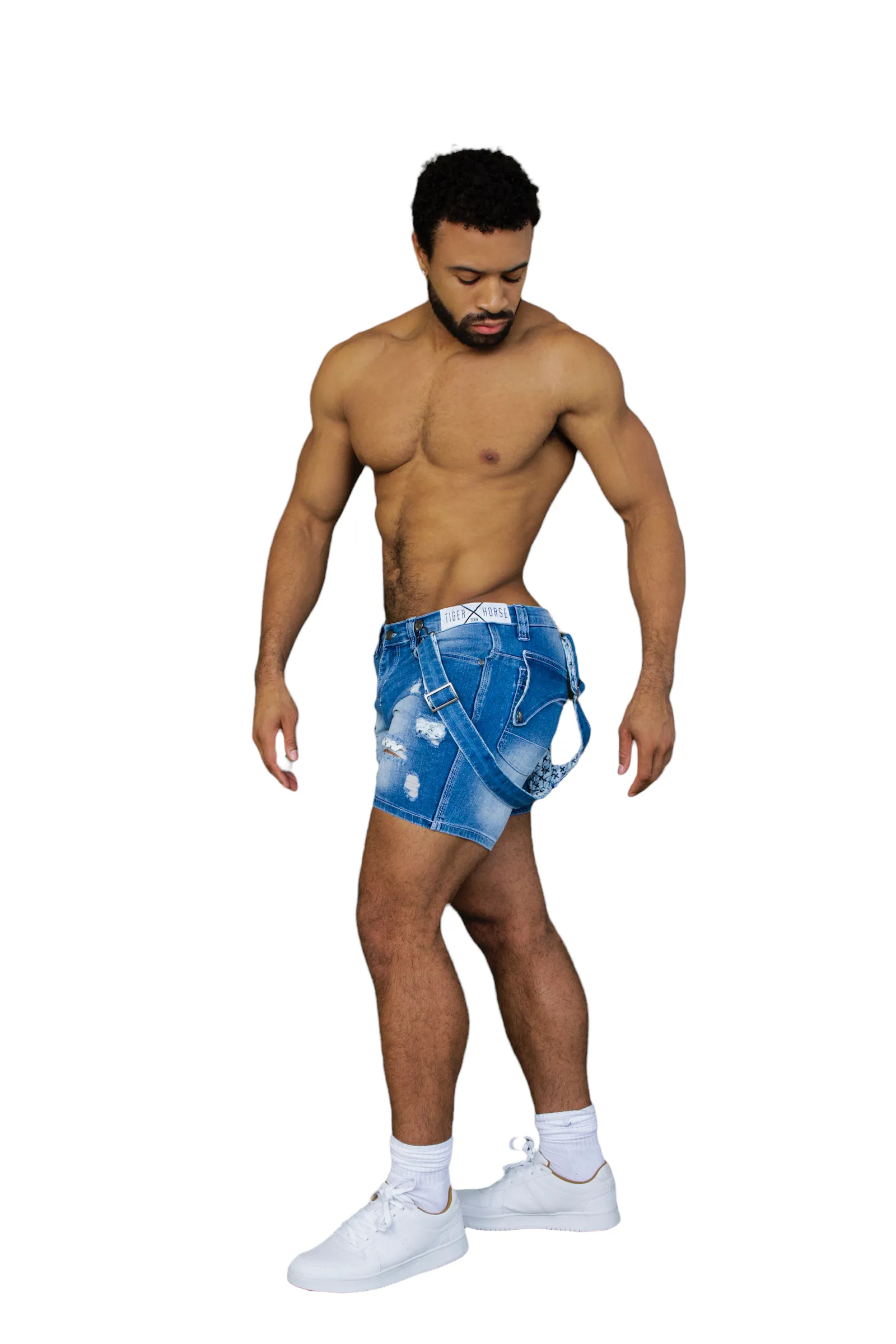 HOMAR SKY BLUE Short with RIPS