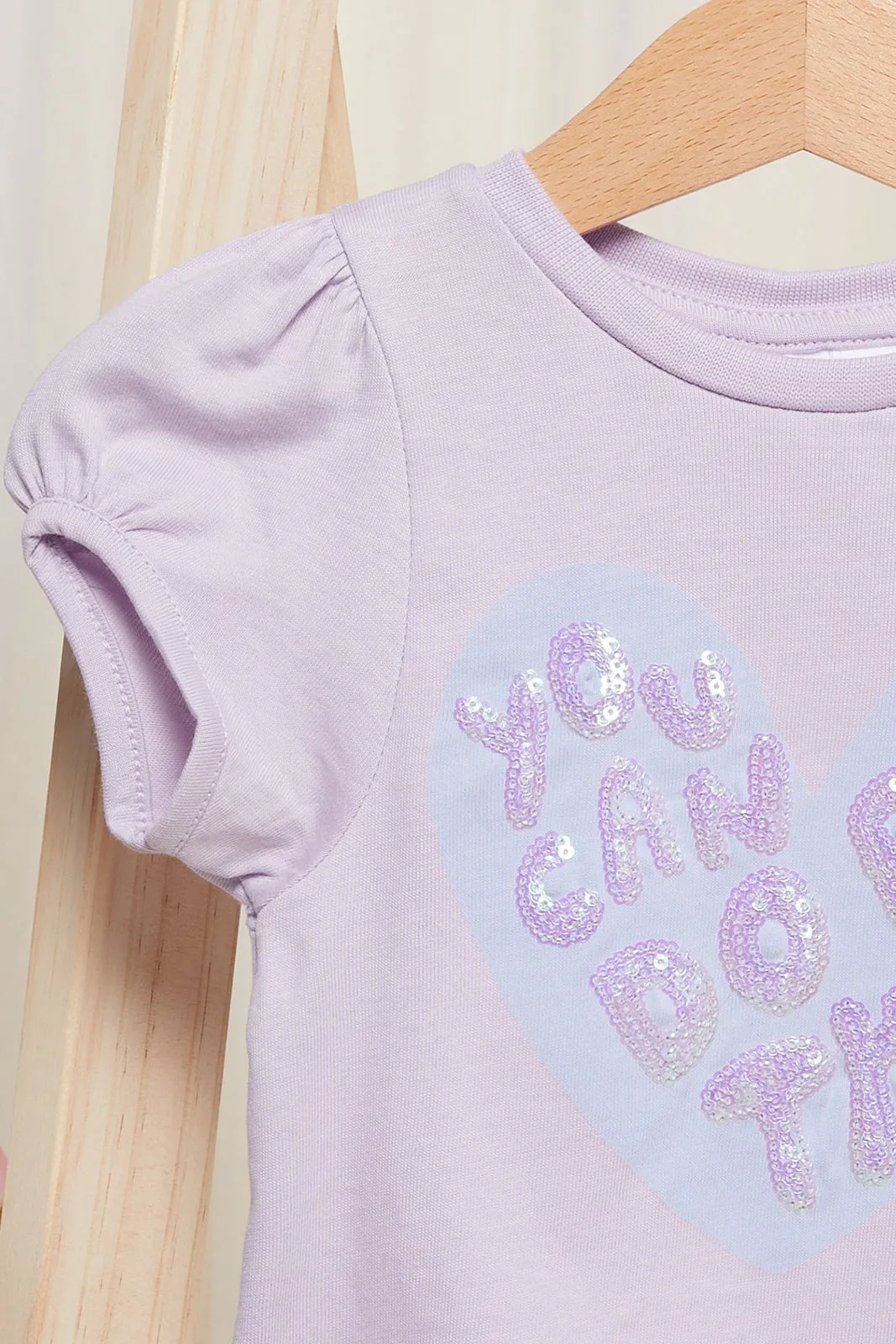 Infant Girls Lilac Embellished Top