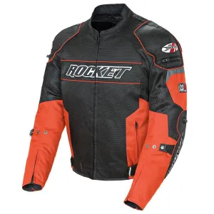 Joe Rocket 'Resistor' Mens Orange/Black Mesh Motorcycle Jacket