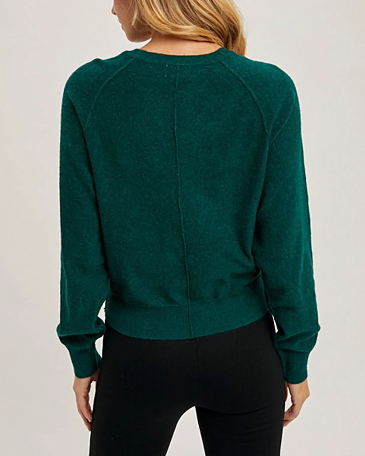 Karli Buttoned Raglan Sleeve Sweater