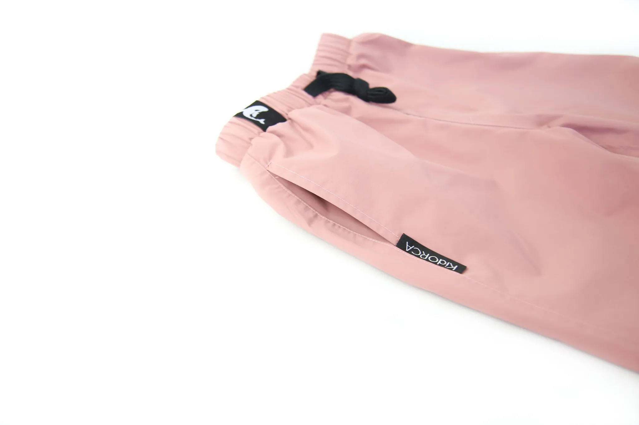 KidORCA Kids Rain Pants Hard Shell Waterproof _ Ash Rose