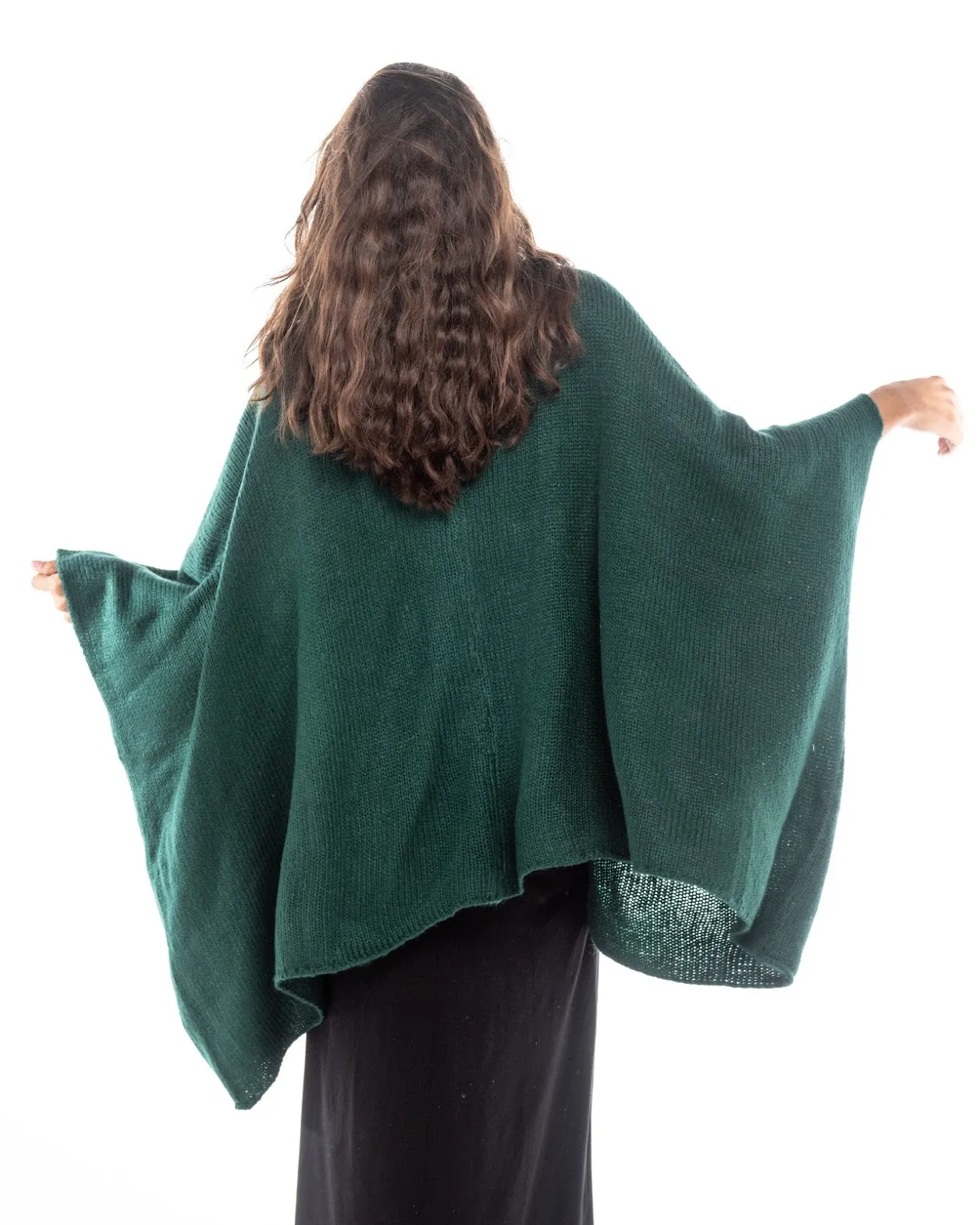 Knitted Poncho Kaftan Neck