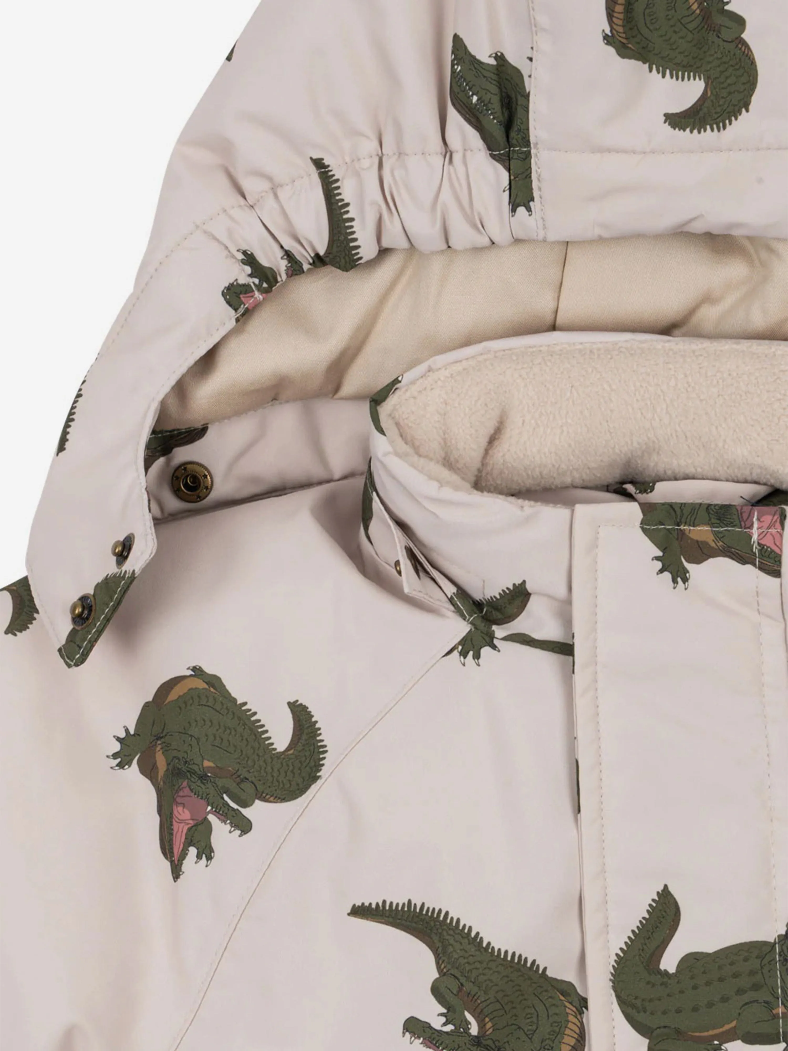 Konges Sløjd Kids Crocodile Nohr Snowsuit in Ivory