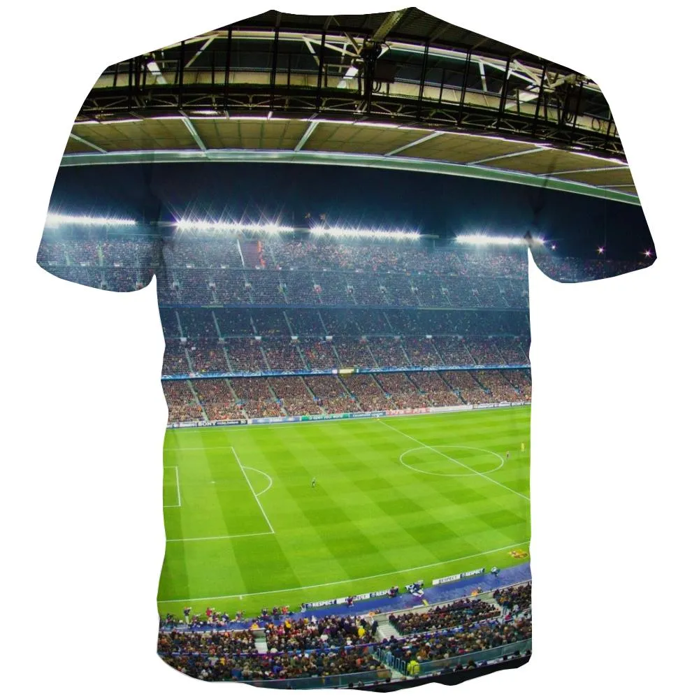 Lawn T shirts Men Football T-shirts 3d Athletics Tshirts Cool Stadium T shirts Funny