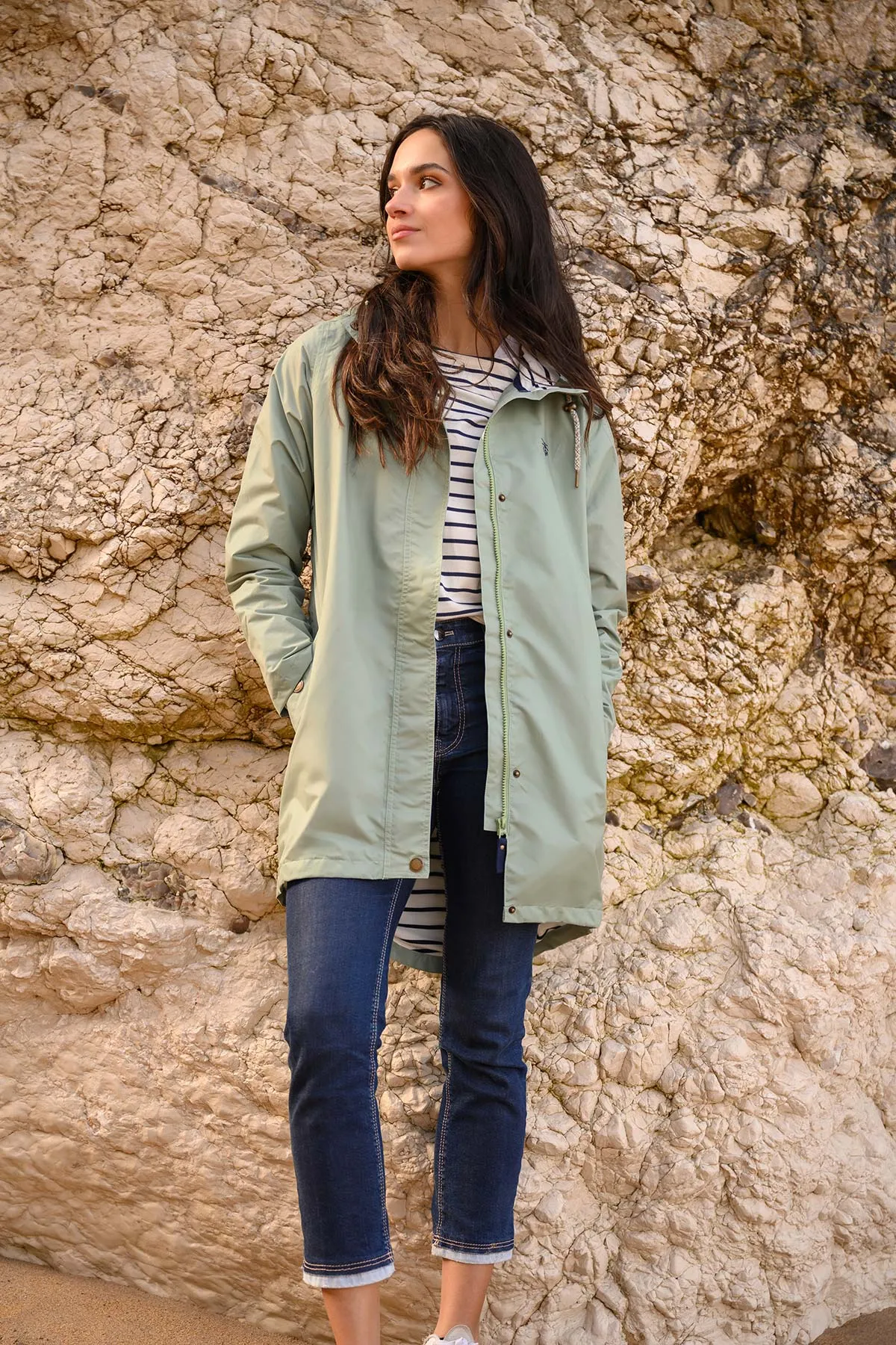 Long Beachcomber Jacket in Pistachio