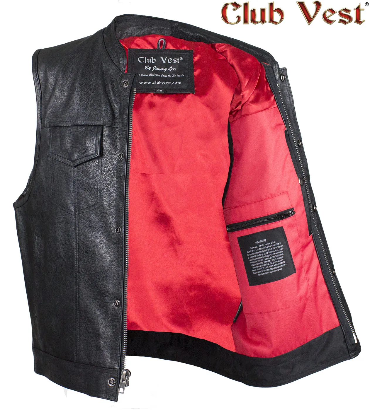 Men's Naked Cowhide Gun Pocket Vest by Club Vest®