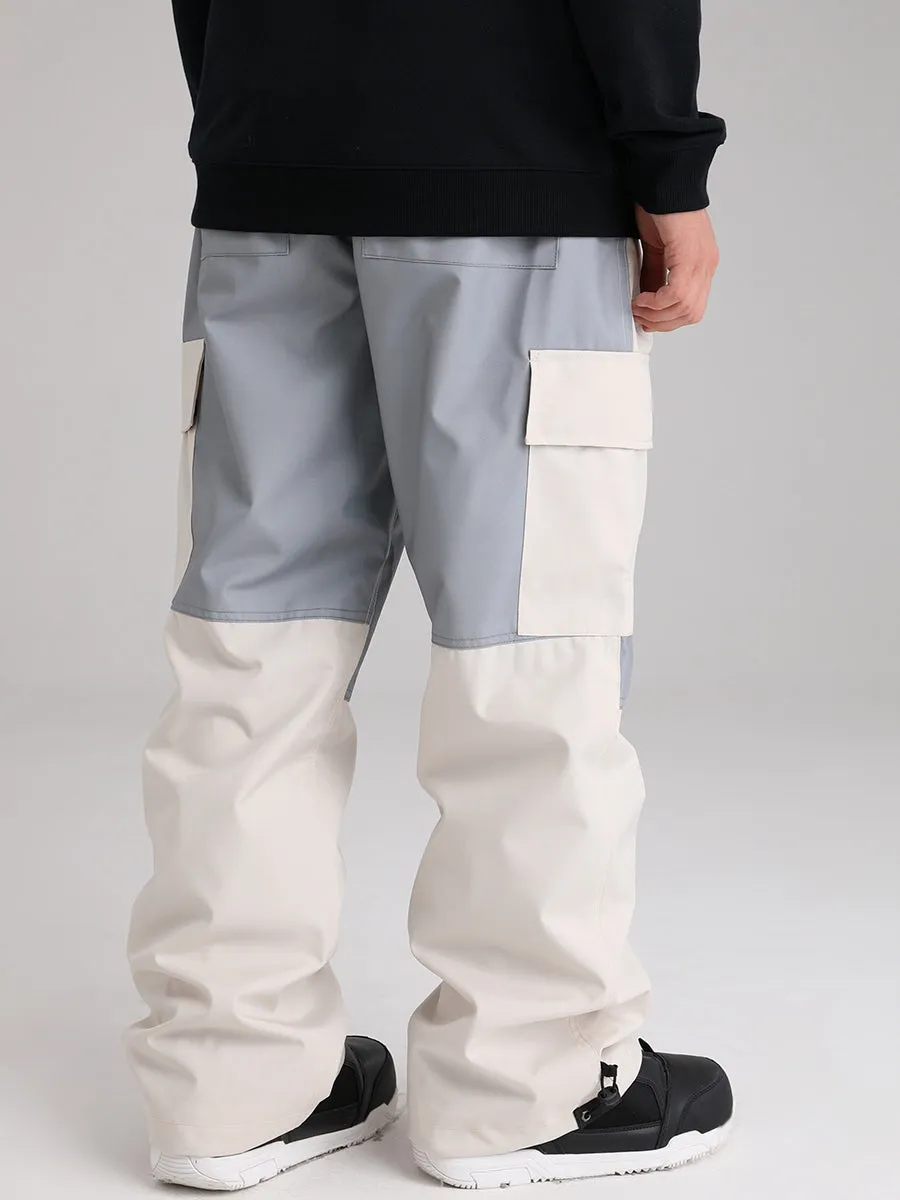 Men's Snowboard Pants Color Block Design