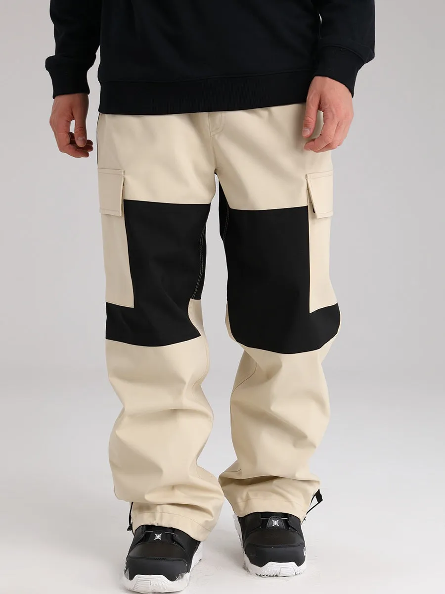 Men's Snowboard Pants Color Block Design