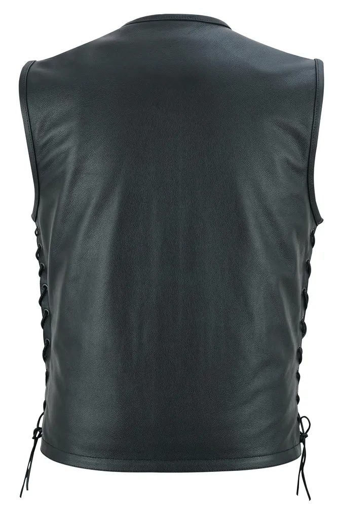 MEN'S ZIPPER FRONT SINGLE BACK PANEL CONCEALED CARRY VEST