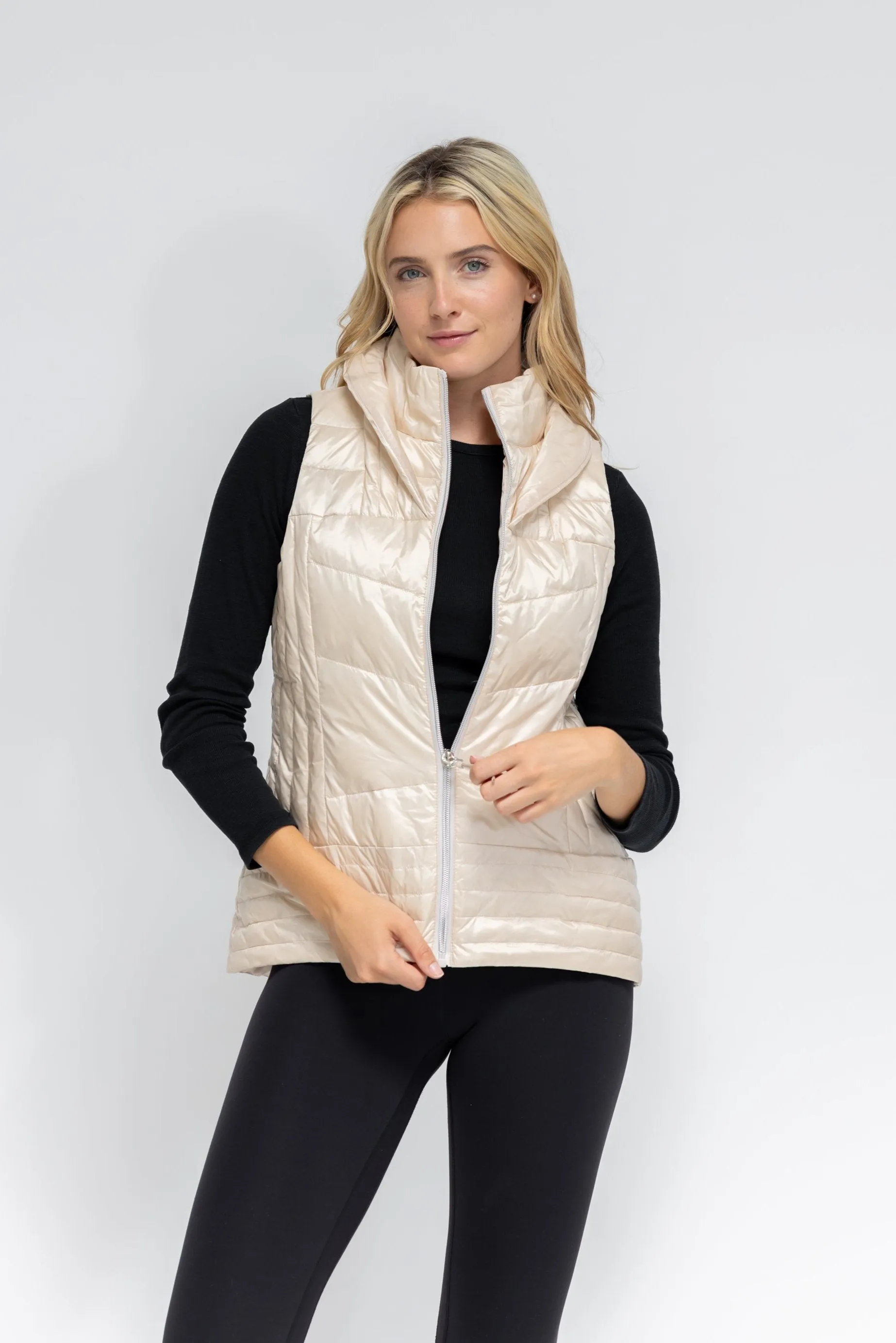 Metallic Quilted Vest