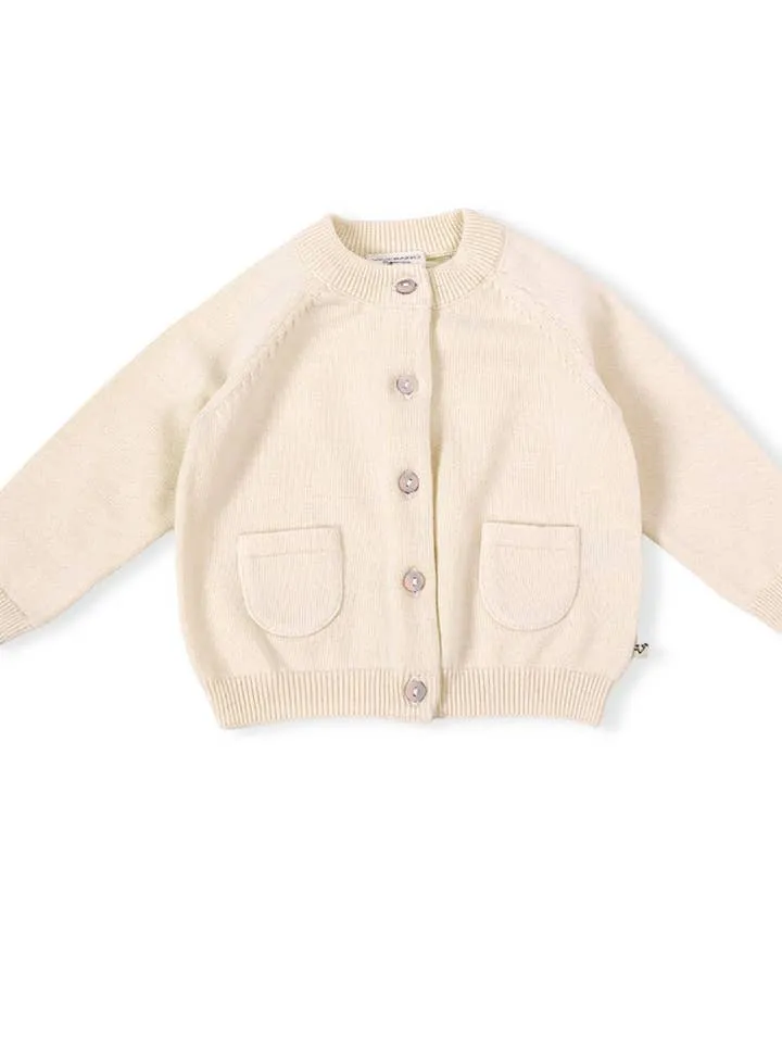 Milan Pastel Button Cardigan Sweater - Cream