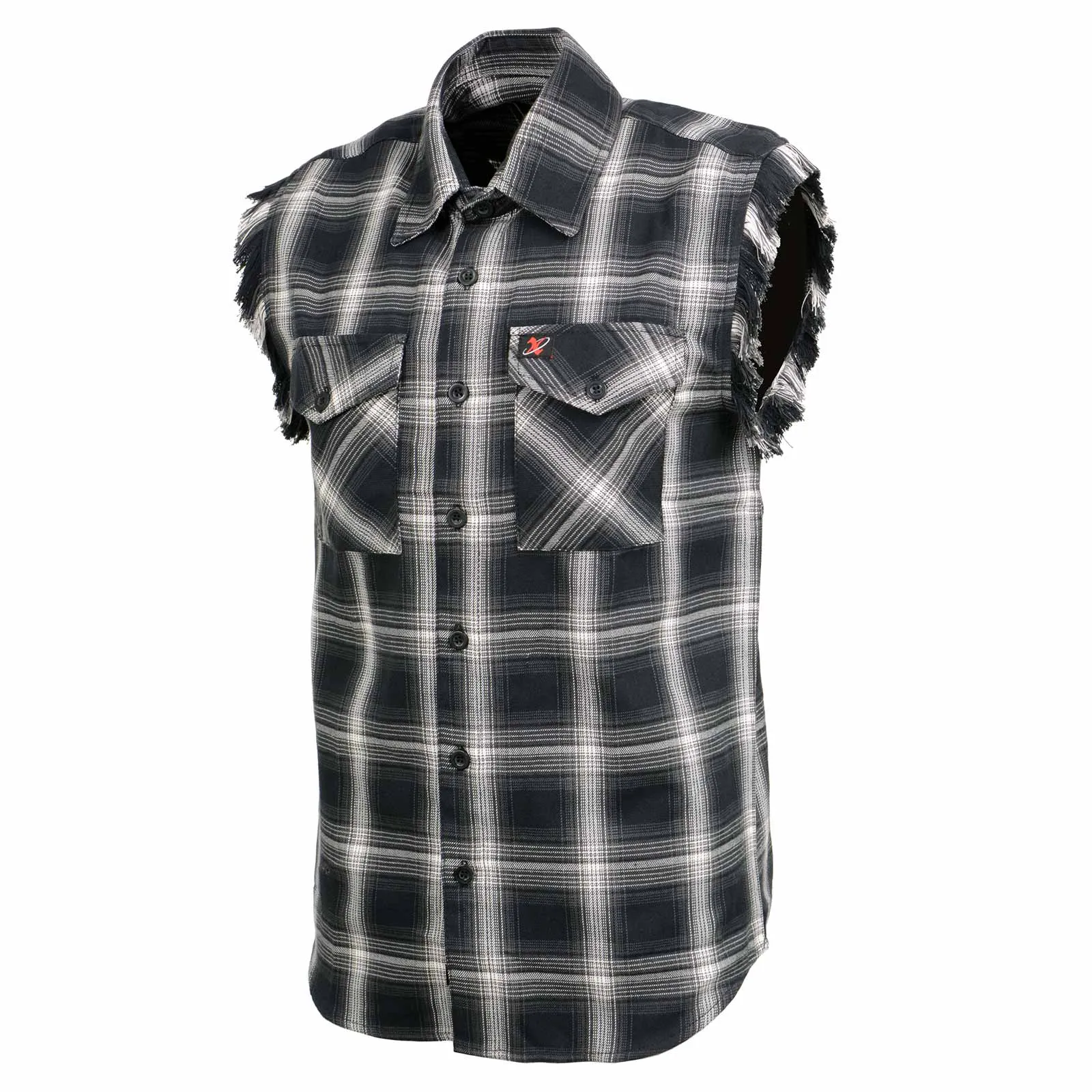 Milwaukee Leather MNG11694 Men’s Classic Black and White Button-Down