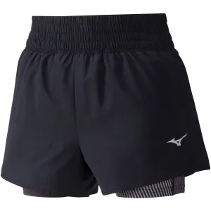 Mizuno 4.5 inch 2 In 1 Womens Running Shorts - Black