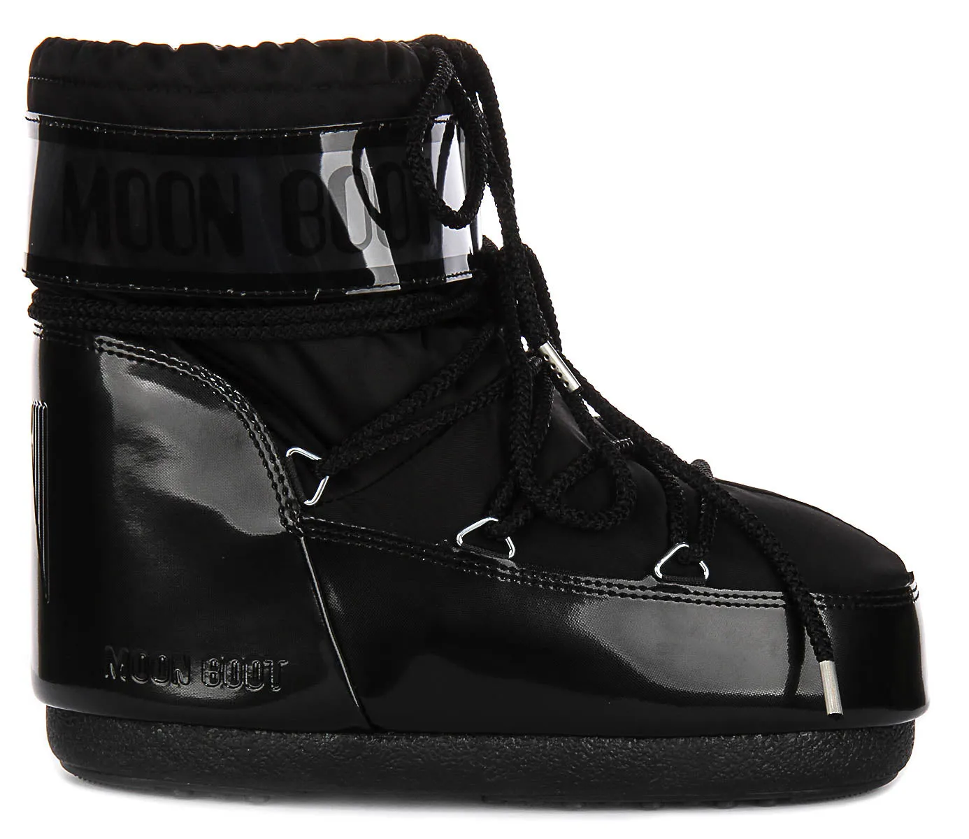 Moon Boot Icon Low Glance In Black Patent For Women