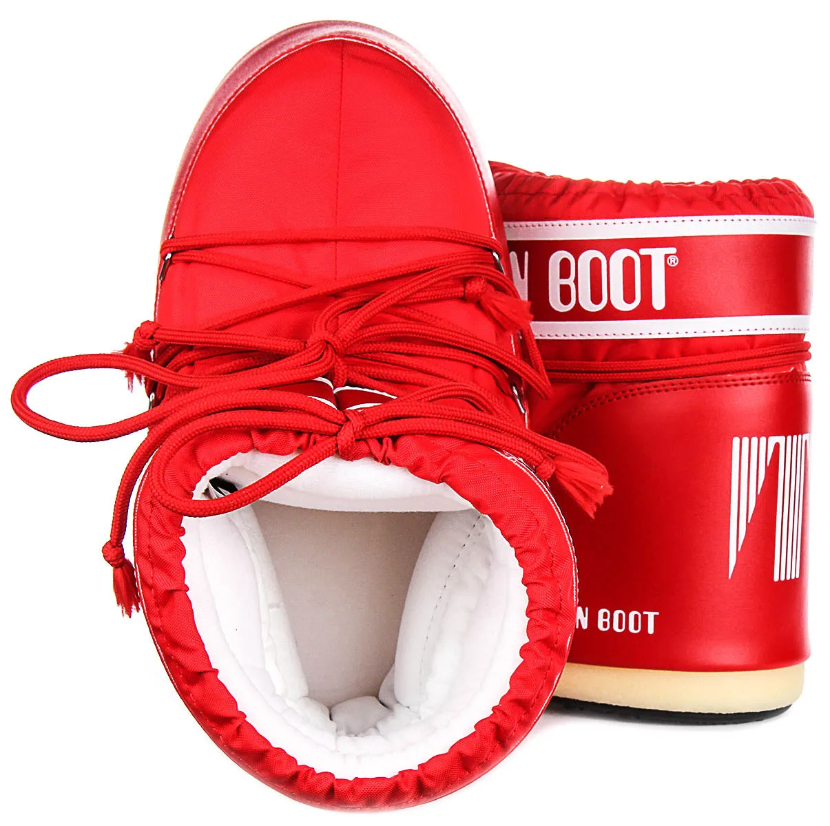 Moon Boot Icon Low Nylon In Red For Women