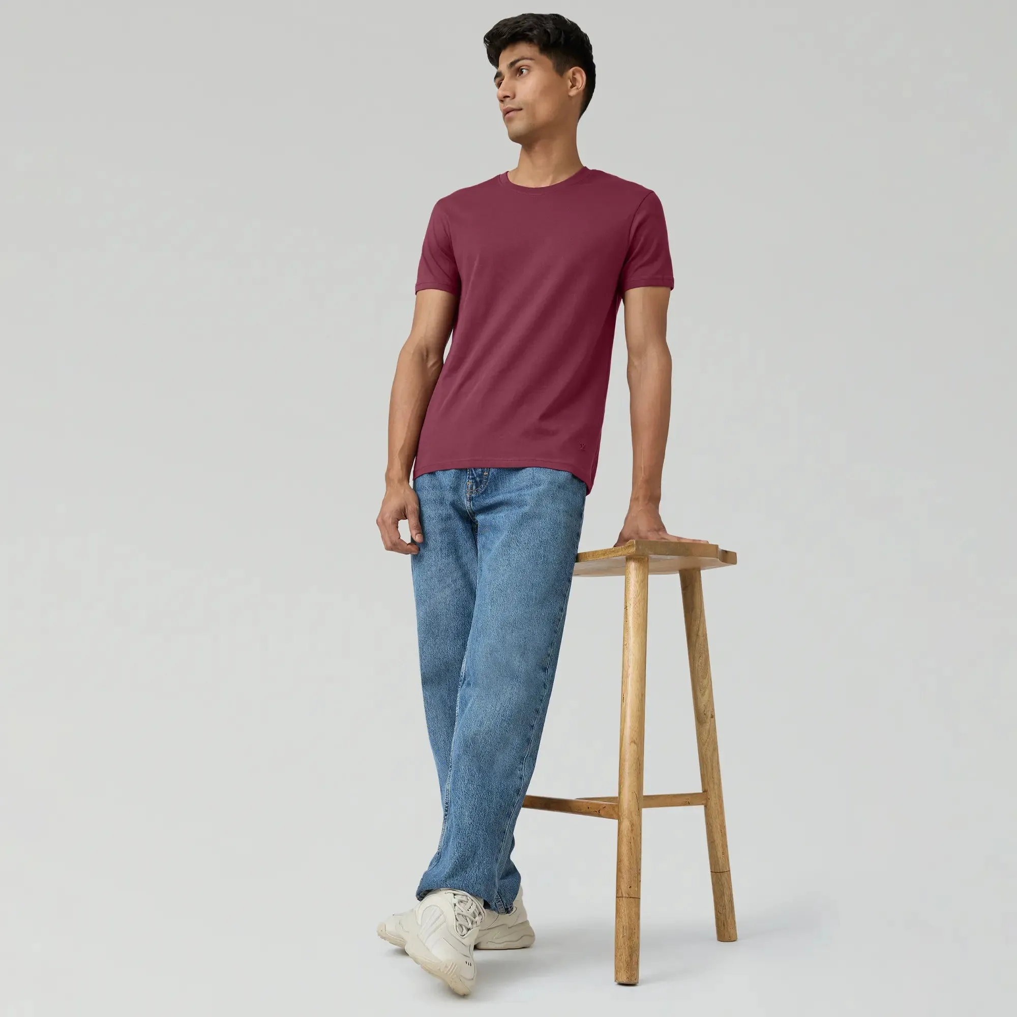 Pace Combed Cotton T-shirts Bold Burgundy