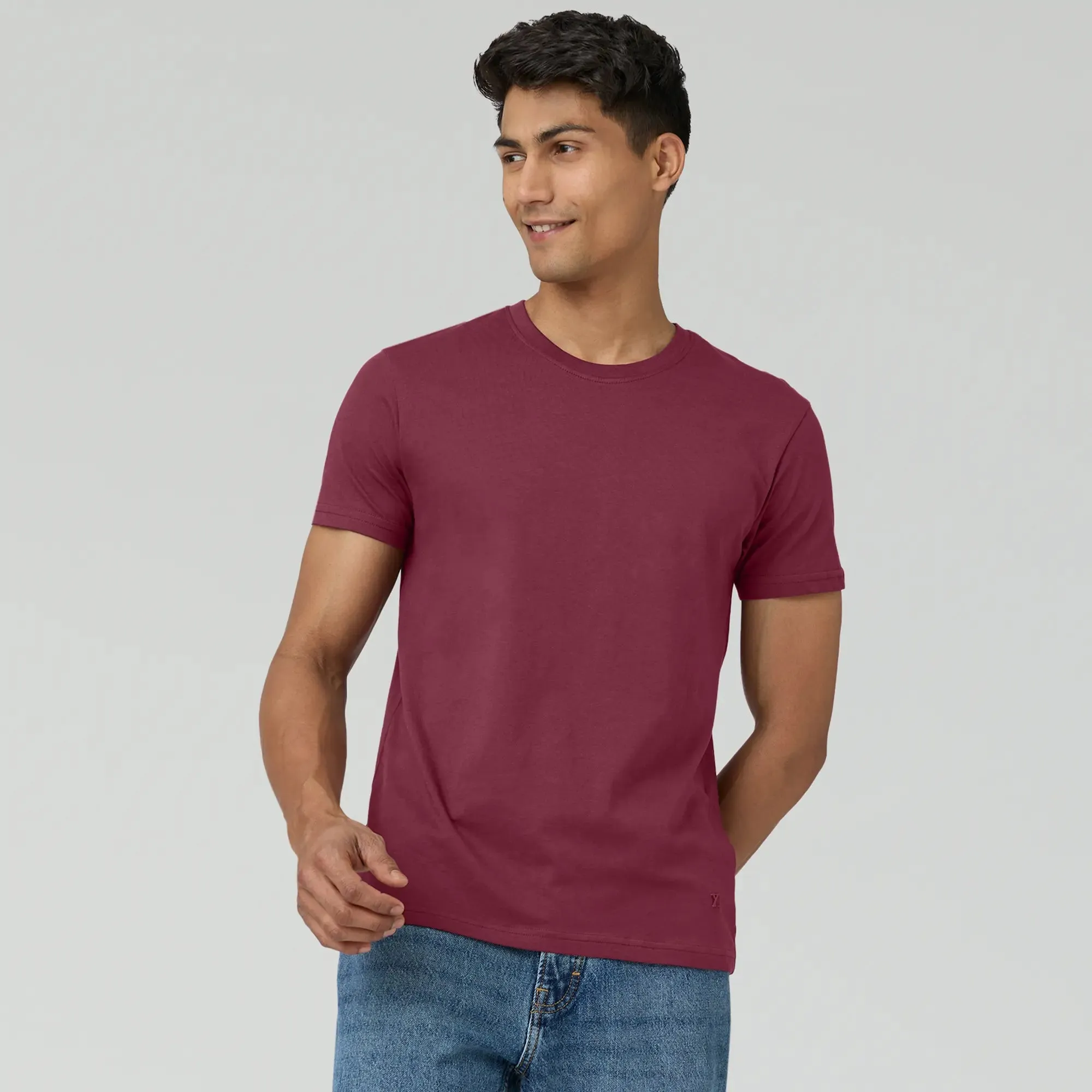 Pace Combed Cotton T-shirts Bold Burgundy