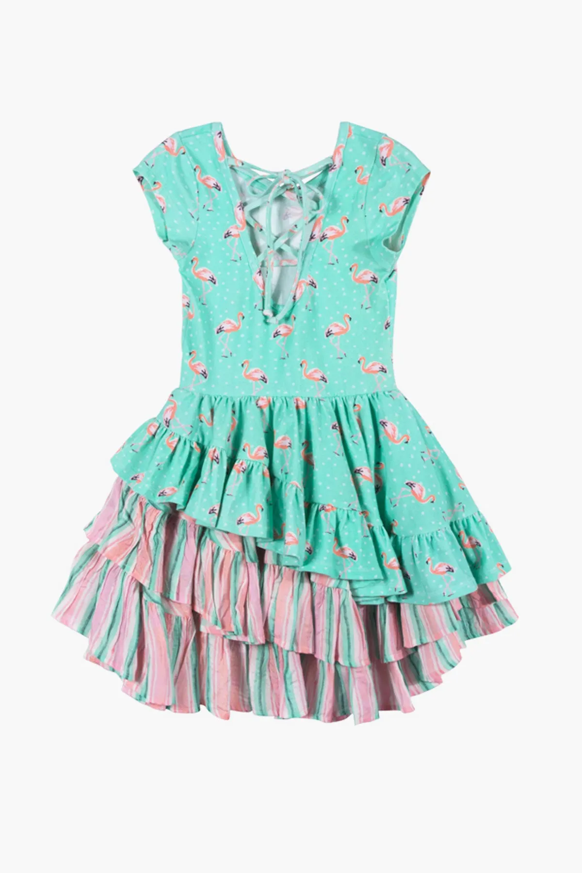 Paper Wings Flamingo Spot Girls Dress (Size 2 left)