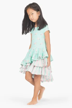 Paper Wings Flamingo Spot Girls Dress (Size 2 left)